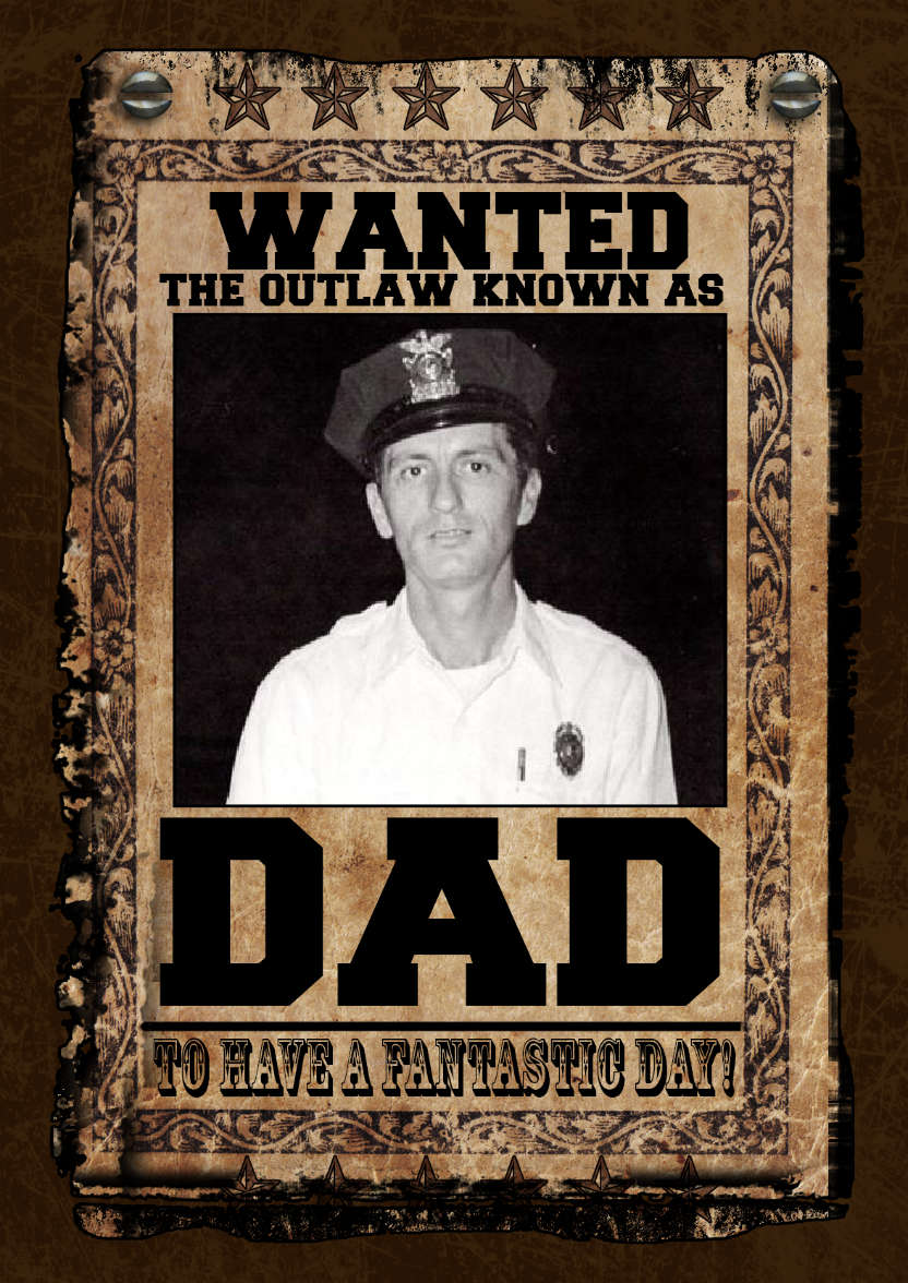 Dad Birthday. Father's Day, Photo Greeting Card - card made with Crafty Bob's Card Creator