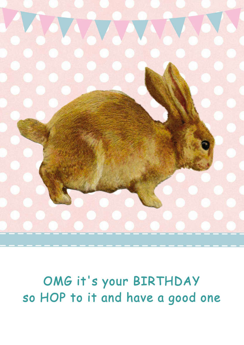 Somebunny is Thinking of You Personalised Card - card made with Crafty Bob's Card Creator