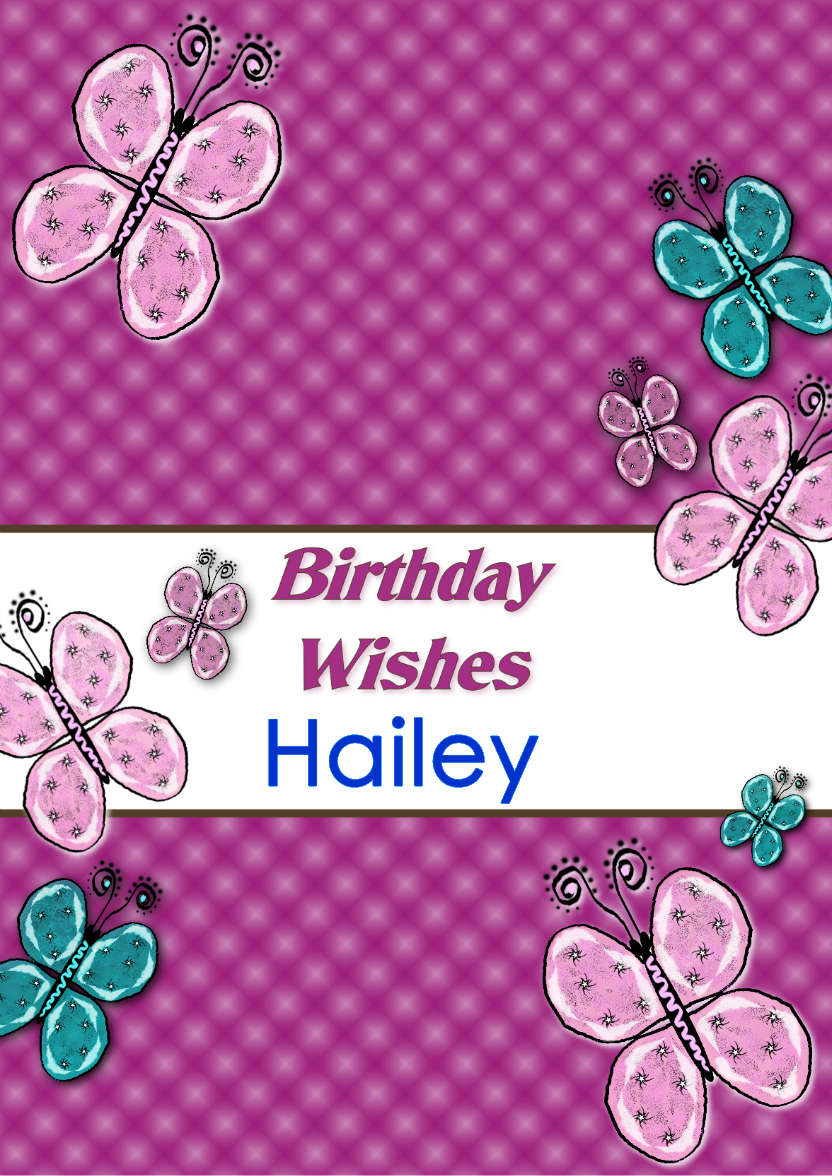 Beautiful Butterflies Birthday Card - card made with Crafty Bob's Card Creator