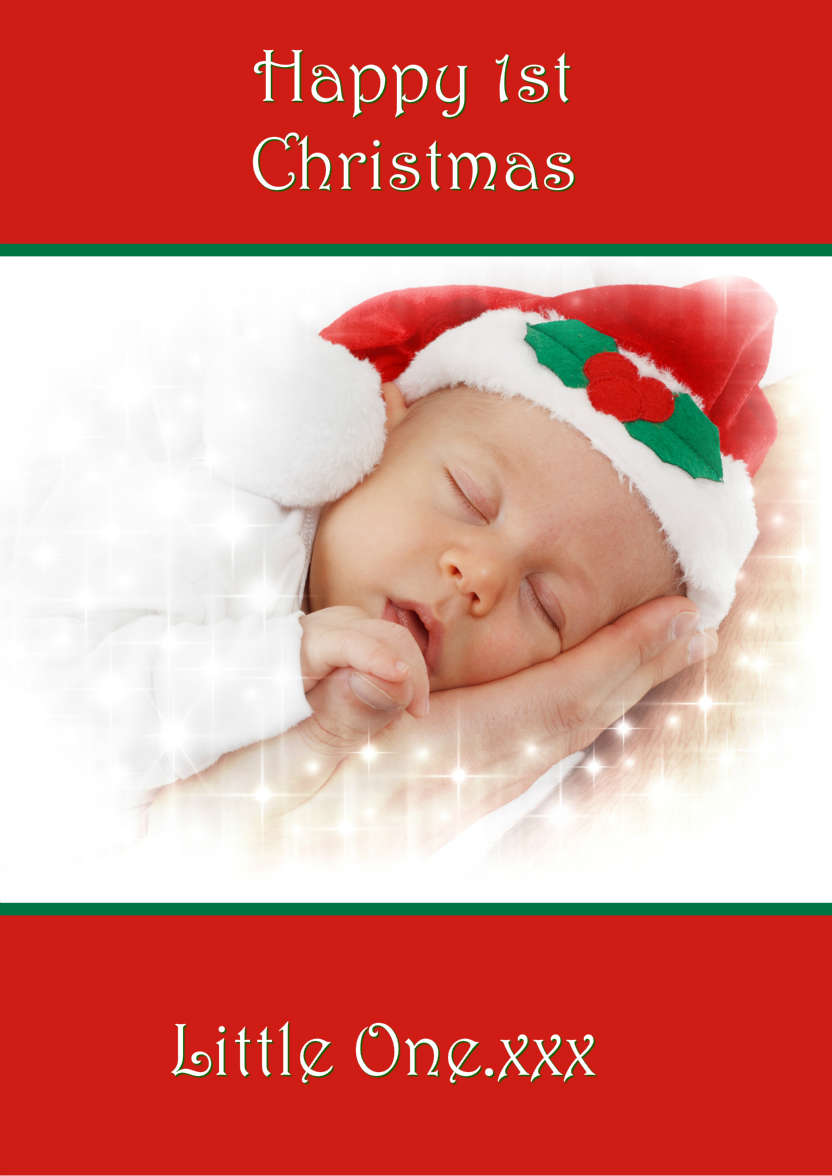 Baby's First Christmas - card made with Crafty Bob's Card Creator