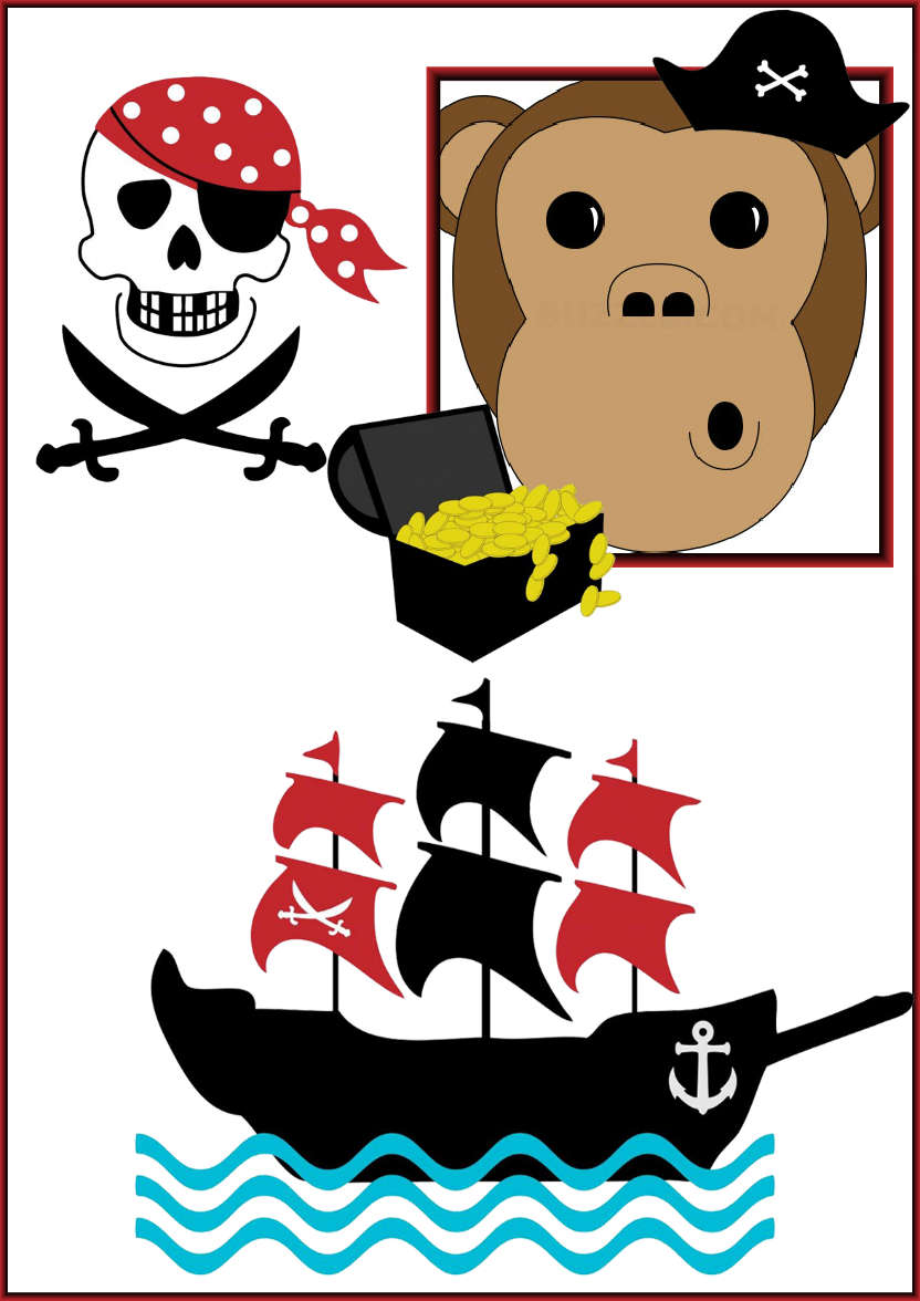 Pirate Aperture Card - card made with Crafty Bob's Card Creator