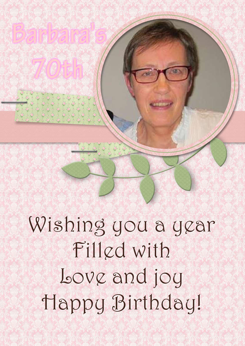 Scrapbook Style Frame Photo Card - card made with Crafty Bob's Card Creator