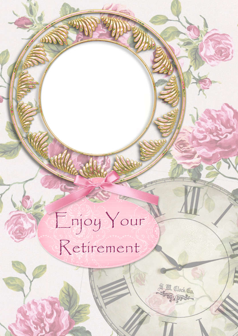 Shabby Chic Retirement/birthday Card - card made with Crafty Bob's Card Creator