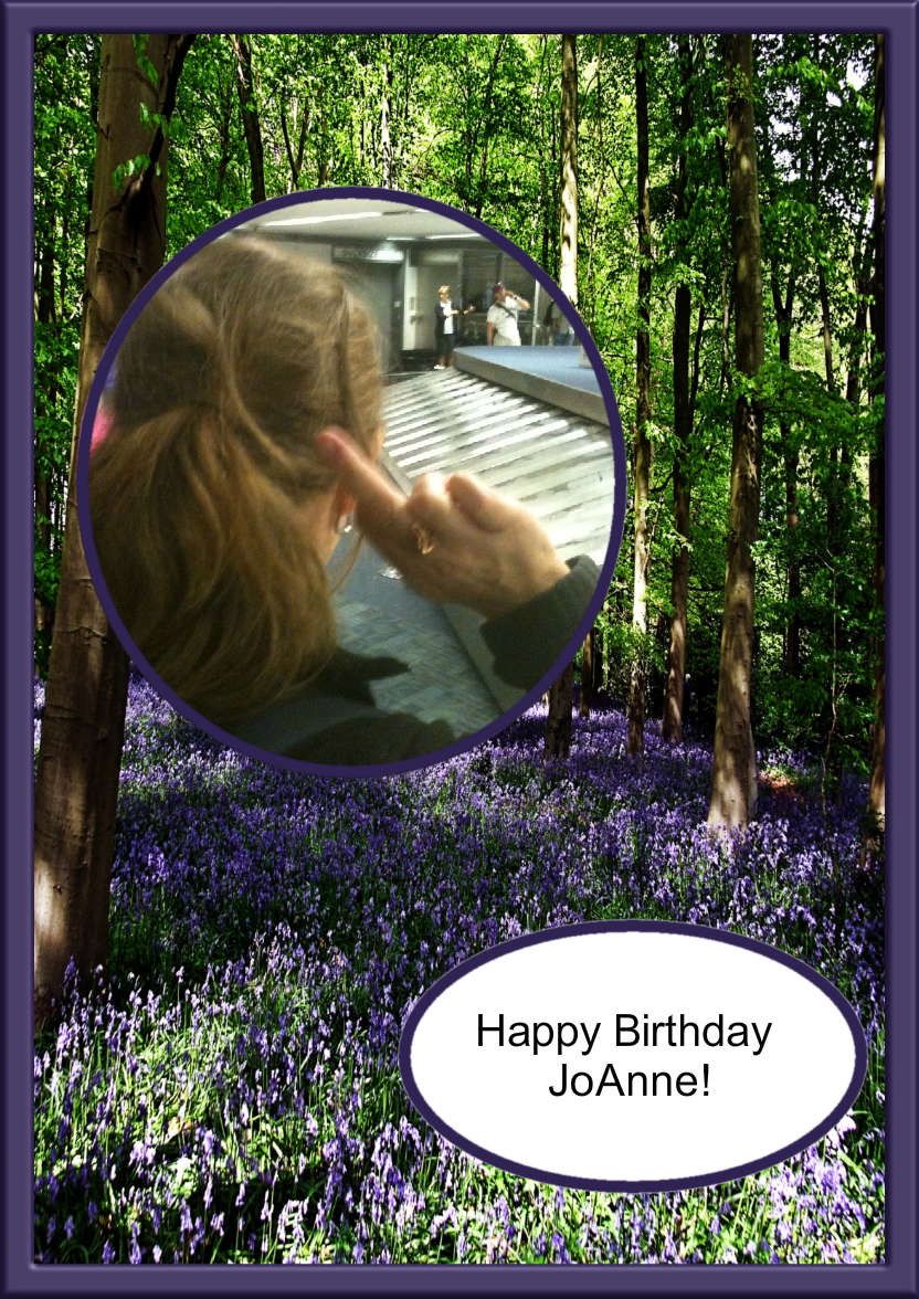 Blue Bluebelle Woods - card made with Crafty Bob's Card Creator