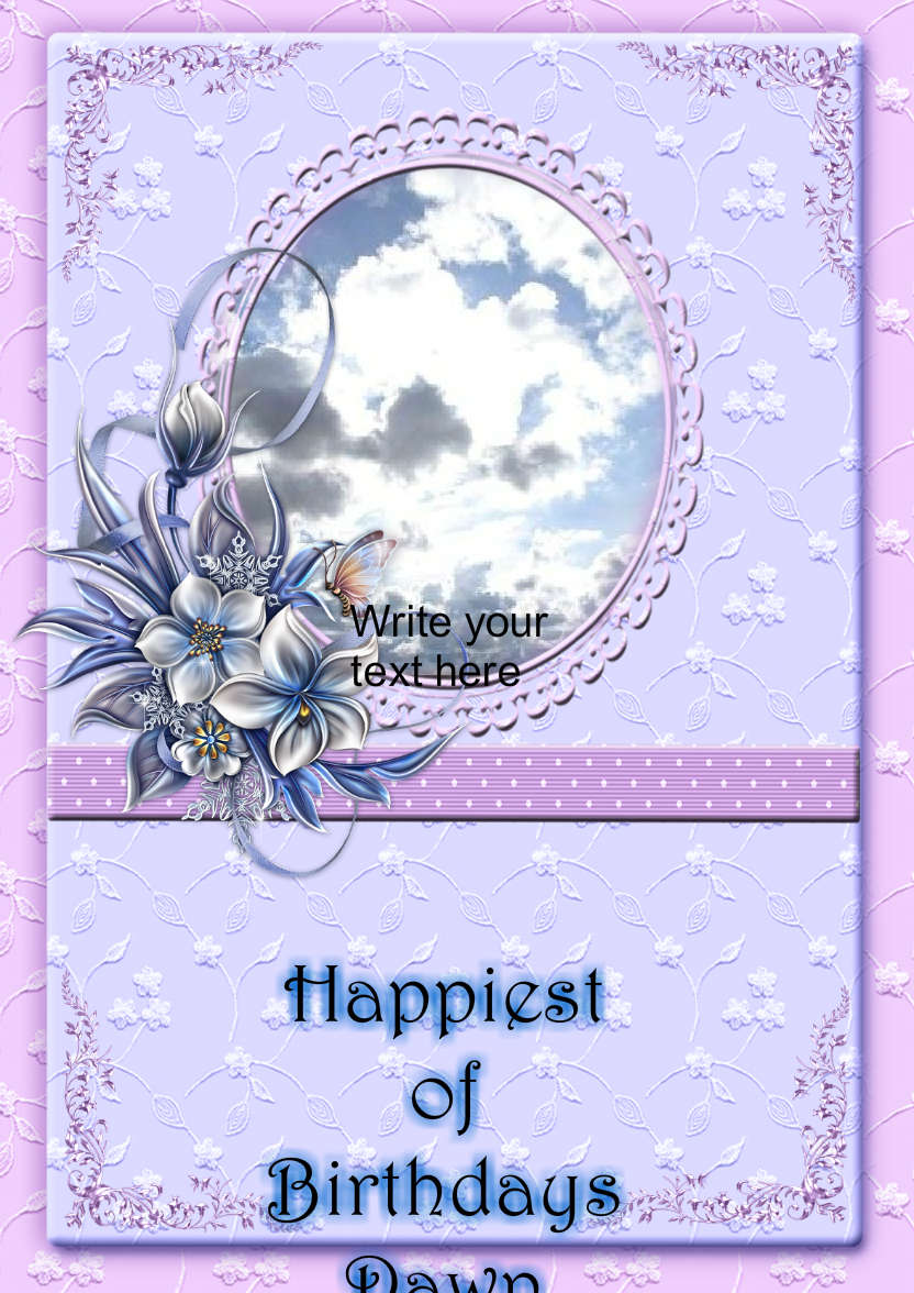 Lacy and Floral Design for Many Occasions - card made with Crafty Bob's Card Creator