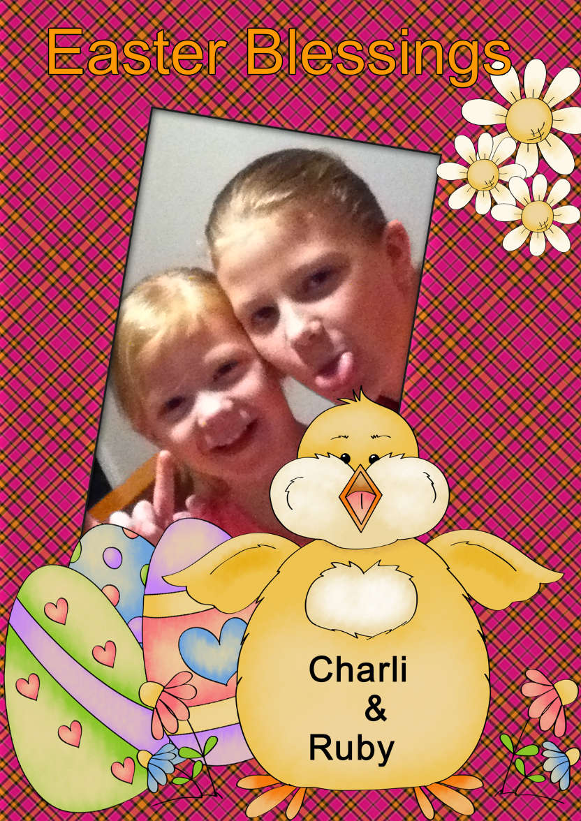 Easter Blessings - card made with Crafty Bob's Card Creator
