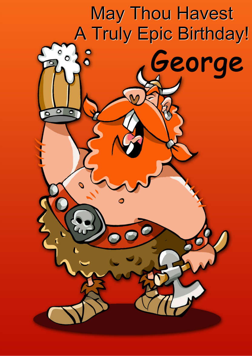Viking Celebration Card - card made with Crafty Bob's Card Creator