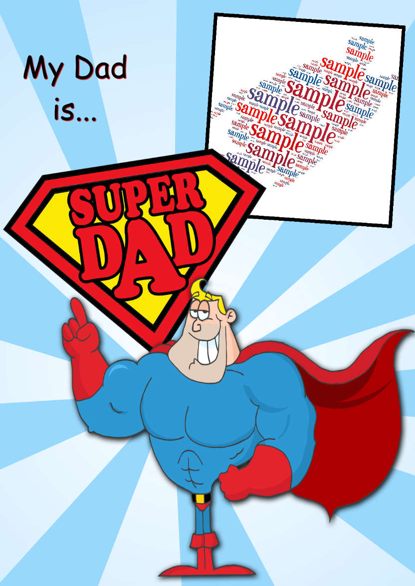Super Dad Aperture Card - card made with Crafty Bob's Card Creator