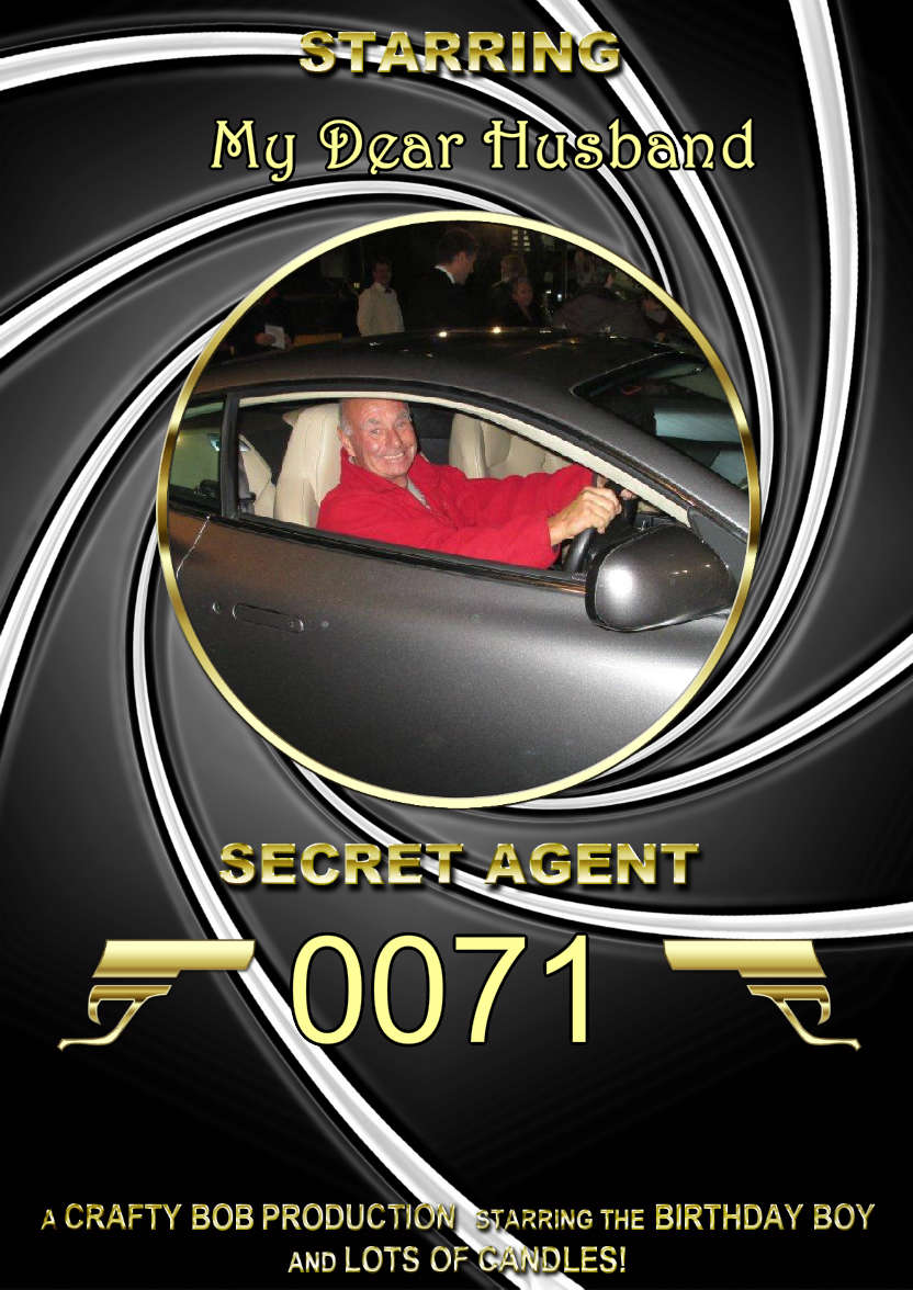 Spoof Secret Agent Photo Card - card made with Crafty Bob's Card Creator