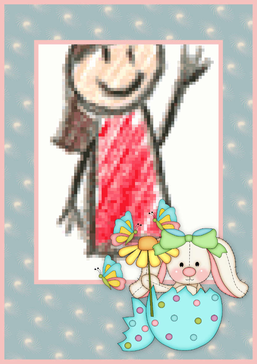 Easter Bunny - card made with Crafty Bob's Card Creator