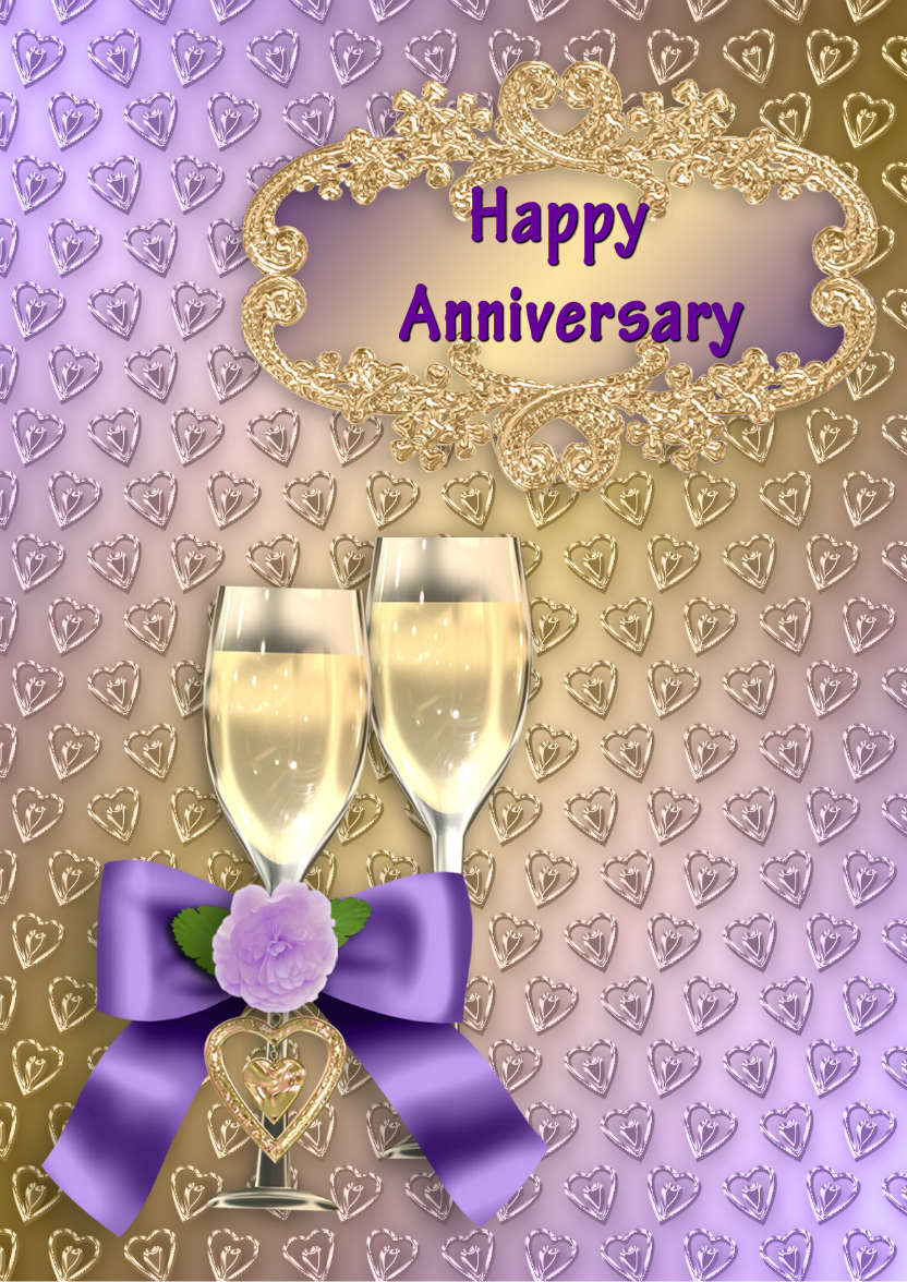 Champagne Romance - card made with Crafty Bob's Card Creator