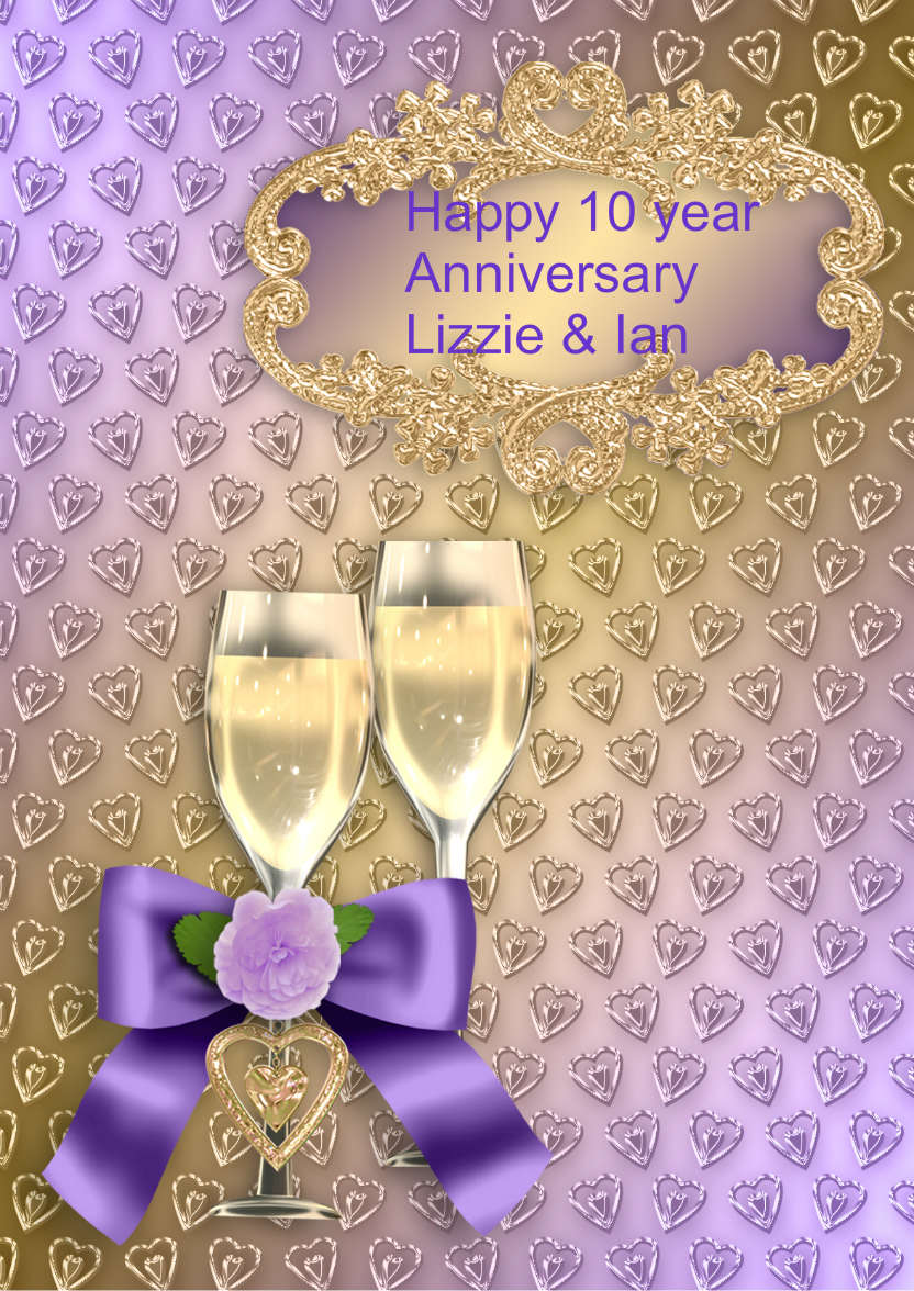 Champagne Romance - card made with Crafty Bob's Card Creator