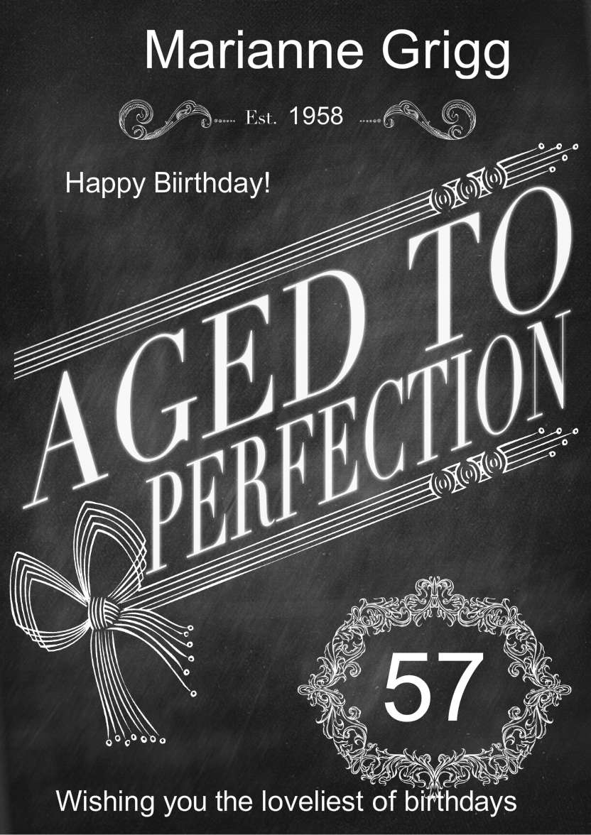 Aged to Perfection - card made with Crafty Bob's Card Creator