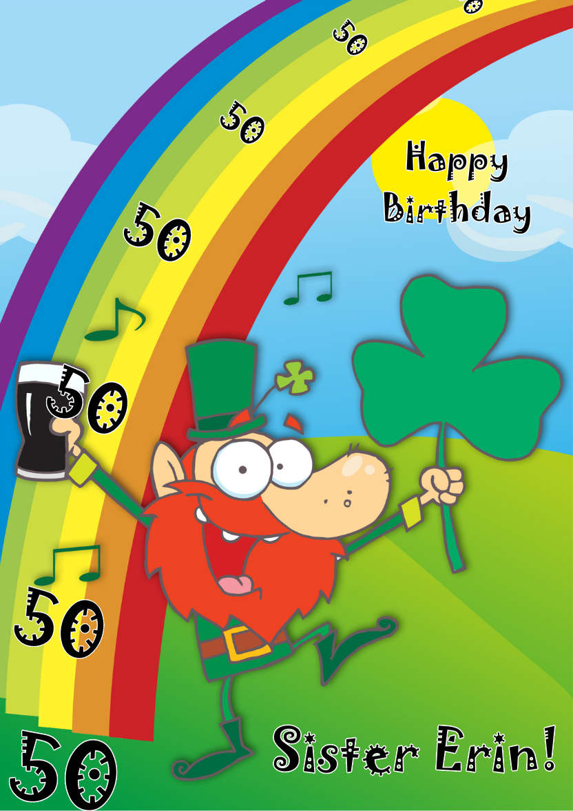 St. Patrick's Day Leprechaun - card made with Crafty Bob's Card Creator