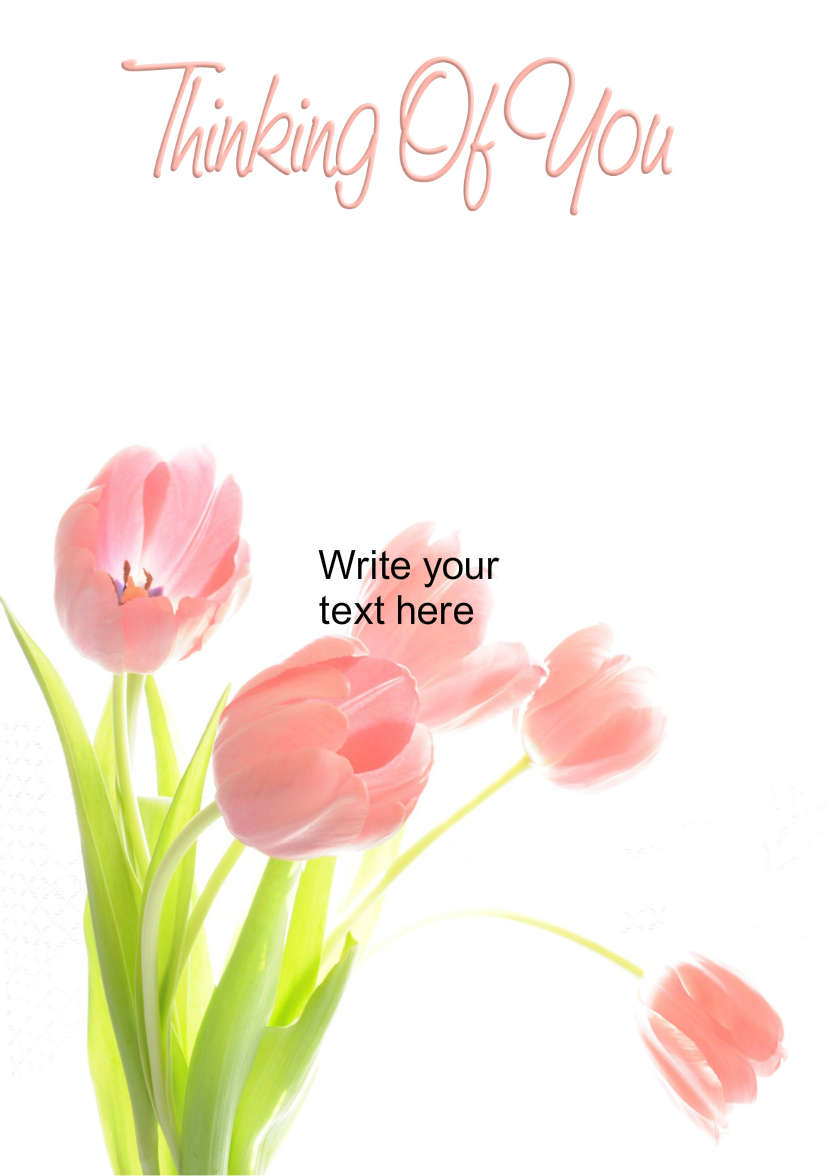 Thinking of You Tulips - card made with Crafty Bob's Card Creator