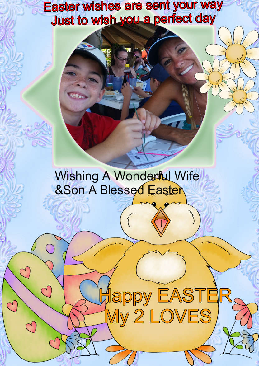 Easter Chicky - card made with Crafty Bob's Card Creator
