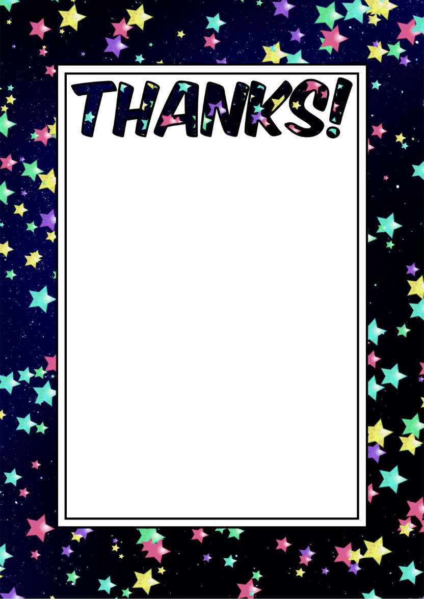 Thank You Stars Card Front - card made with Crafty Bob's Card Creator