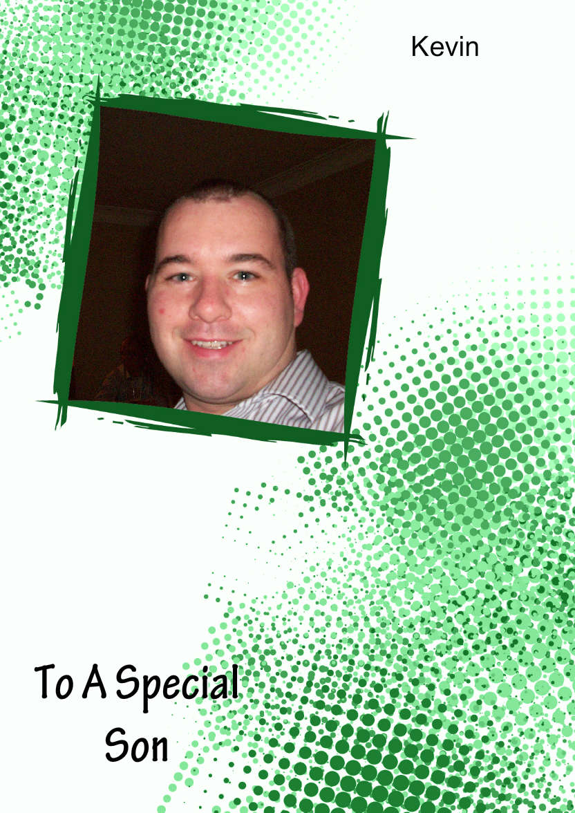 Grunge Frame Aperture Card Green - card made with Crafty Bob's Card Creator