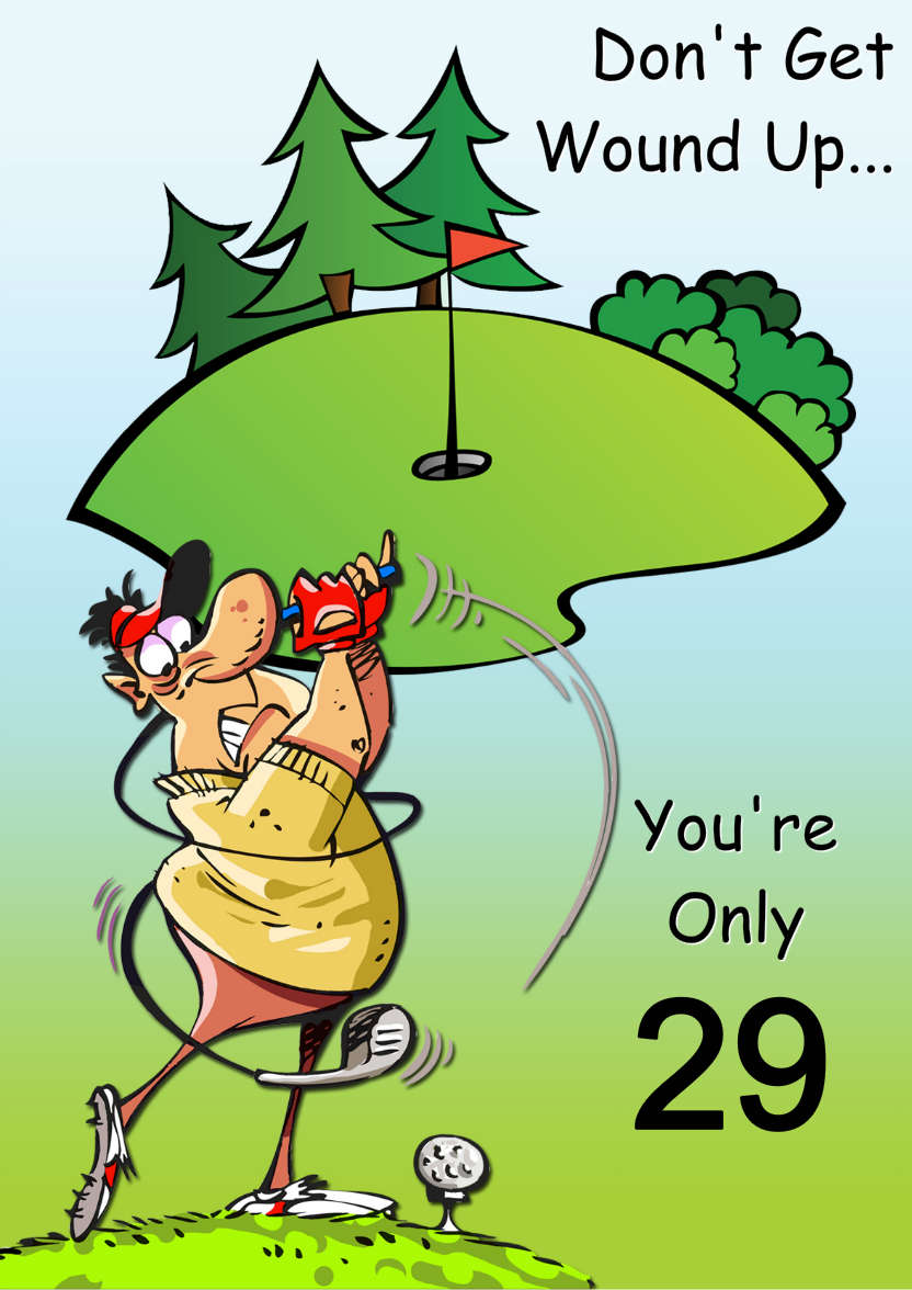 Humorous Golf Card - card made with Crafty Bob's Card Creator