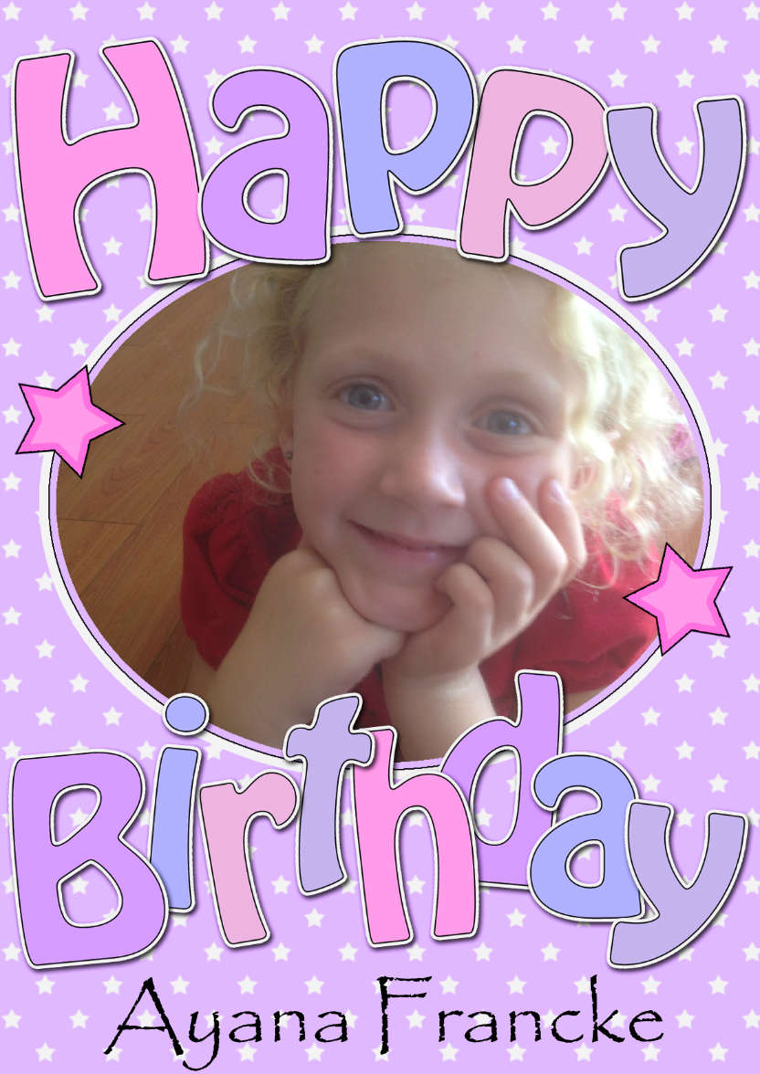 Birthday Stars Photo Upload Card - card made with Crafty Bob's Card Creator