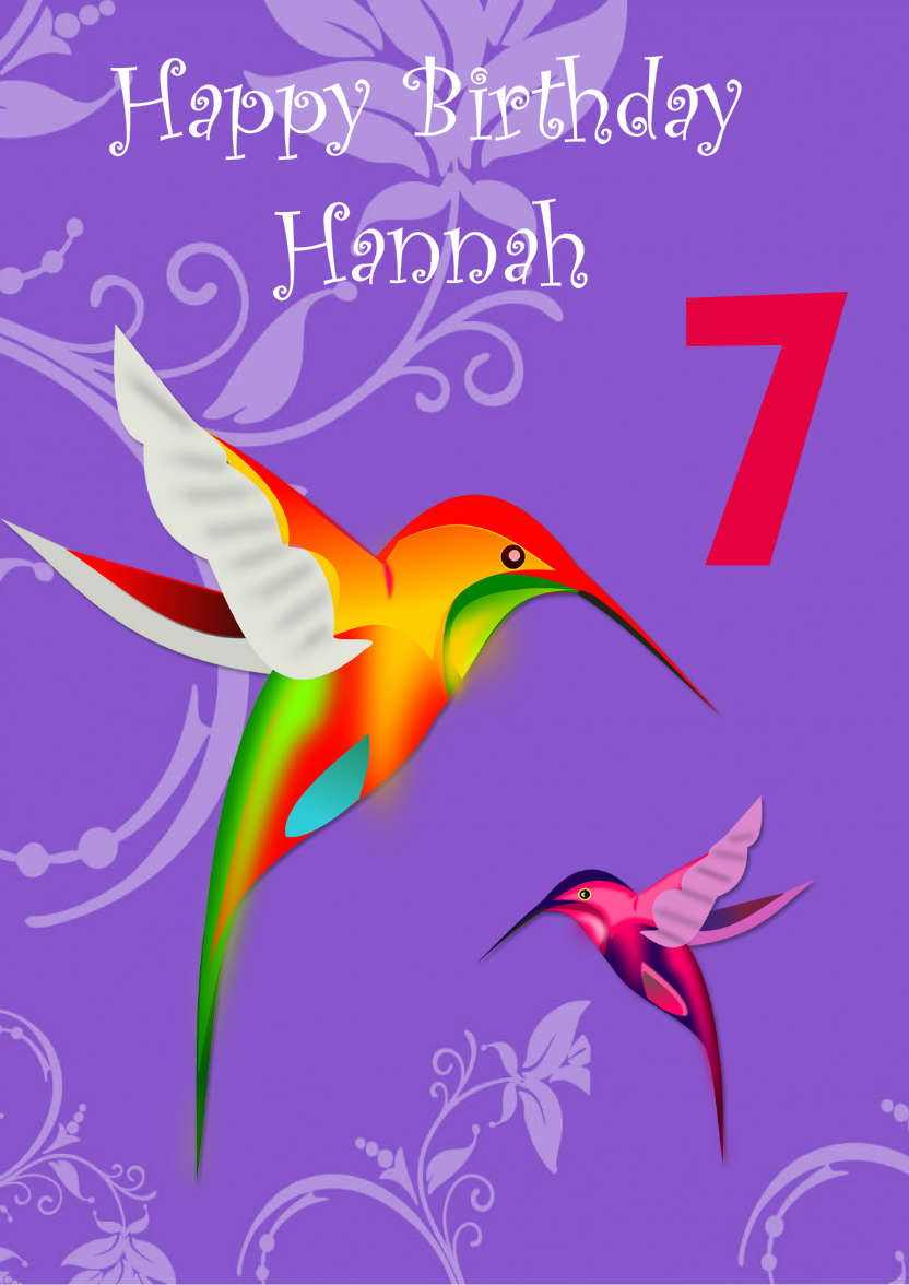 Hummingbirds - card made with Crafty Bob's Card Creator