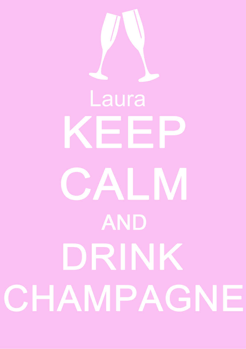 Keep Calm and Drink Champagne - card made with Crafty Bob's Card Creator