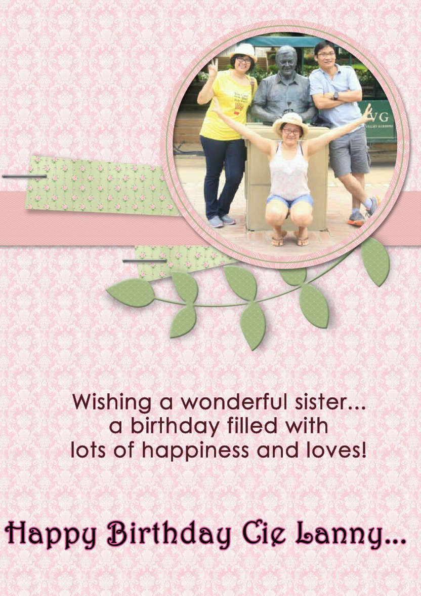 Scrapbook Style Frame Photo Card - card made with Crafty Bob's Card Creator