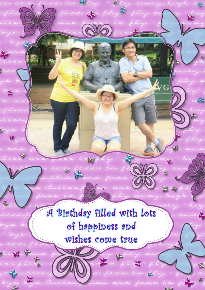 Butterfly Background Photo Card - card made with Crafty Bob's Card Creator