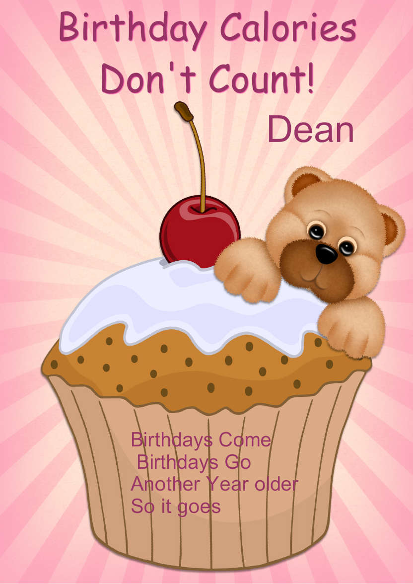 Cupcake Bear - card made with Crafty Bob's Card Creator
