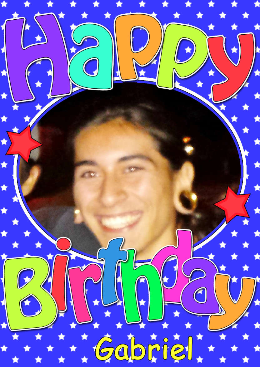Birthday Stars Photo Upload Card - card made with Crafty Bob's Card Creator