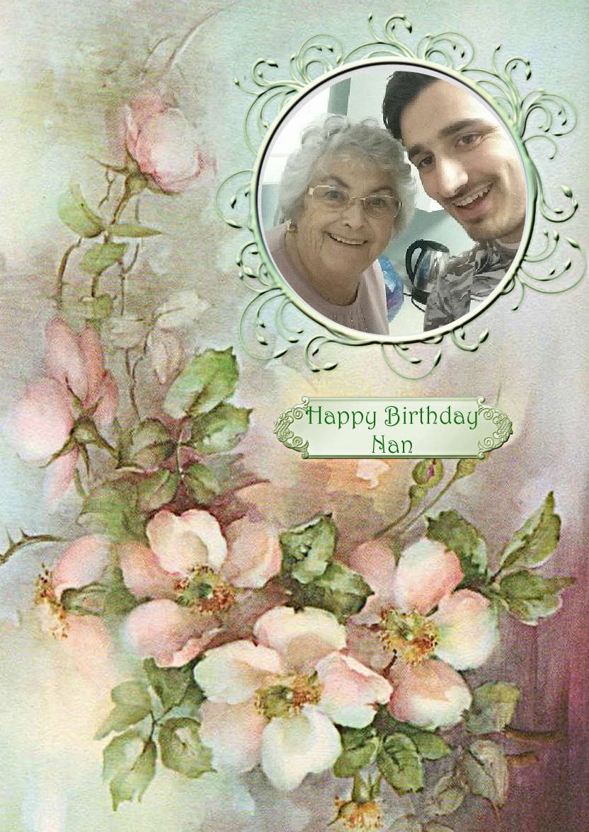 Wild Roses - card made with Crafty Bob's Card Creator