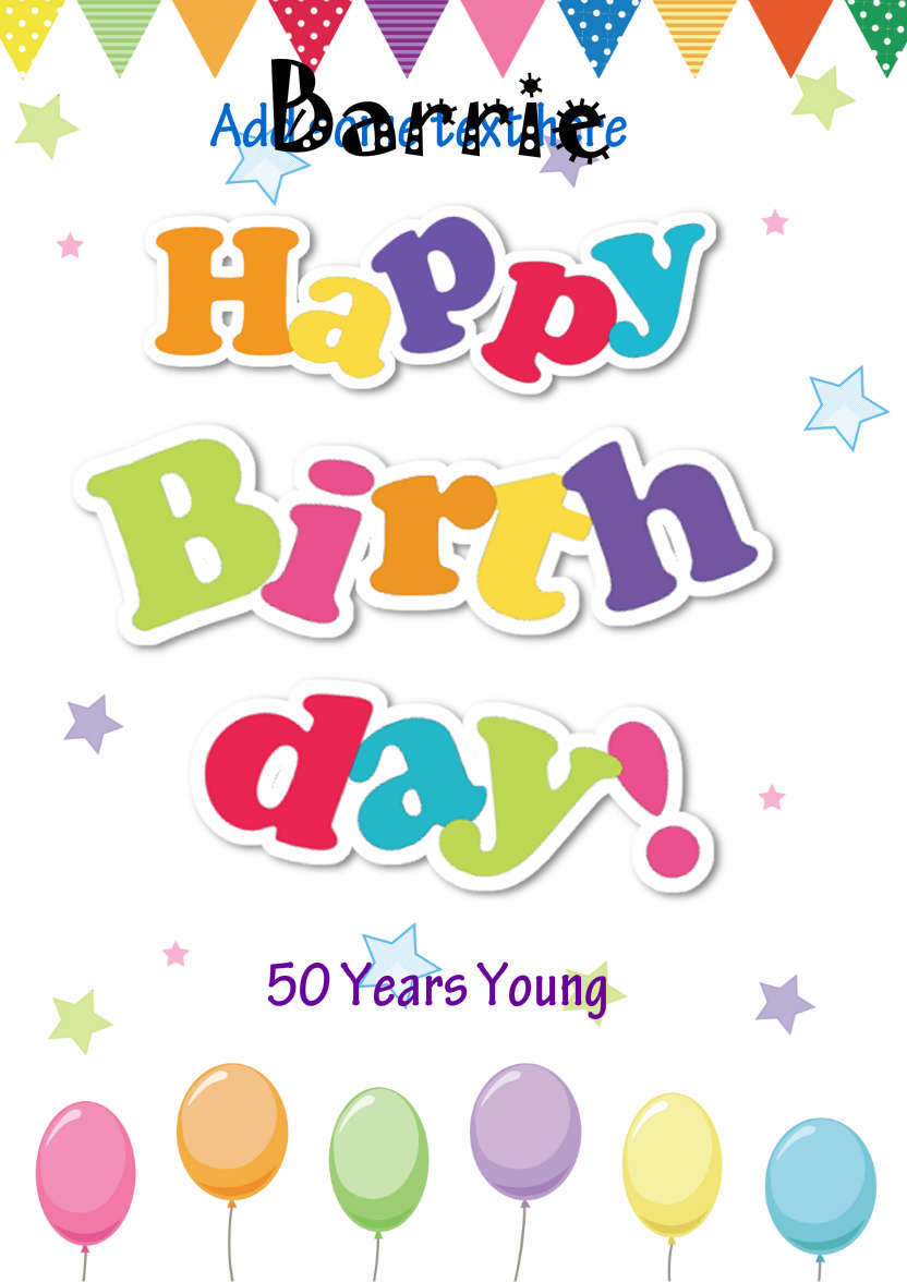 Happy Birthday to You - card made with Crafty Bob's Card Creator