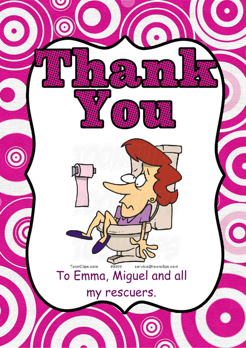 Retro Circles Thank You Card Front Pink - card made with Crafty Bob's Card Creator