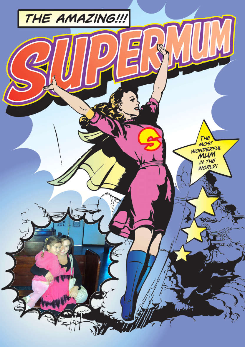Supermum - card made with Crafty Bob's Card Creator