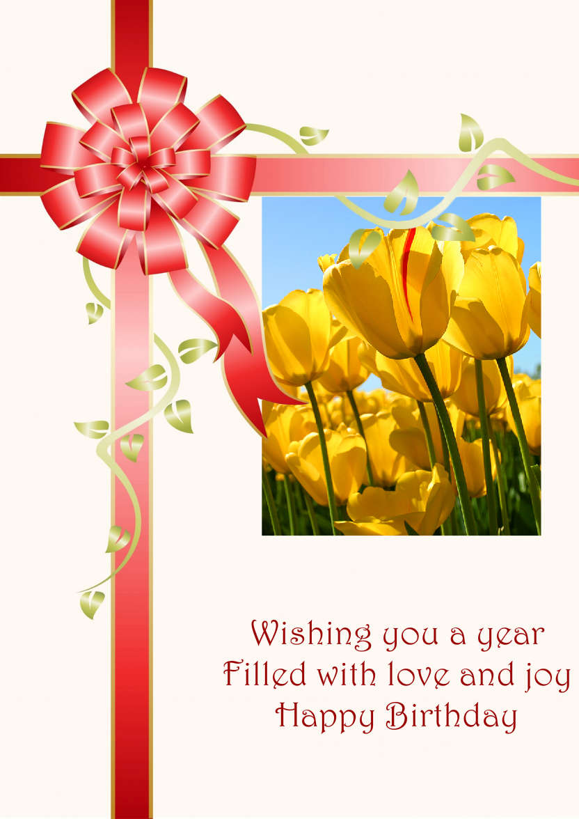 Bow and Vine Photo Card - card made with Crafty Bob's Card Creator