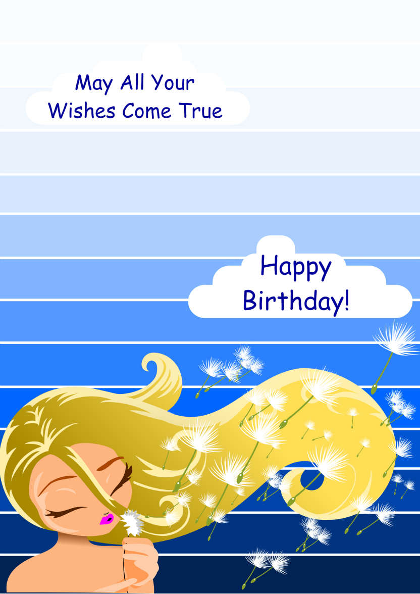 Dandelion Wishes - card made with Crafty Bob's Card Creator