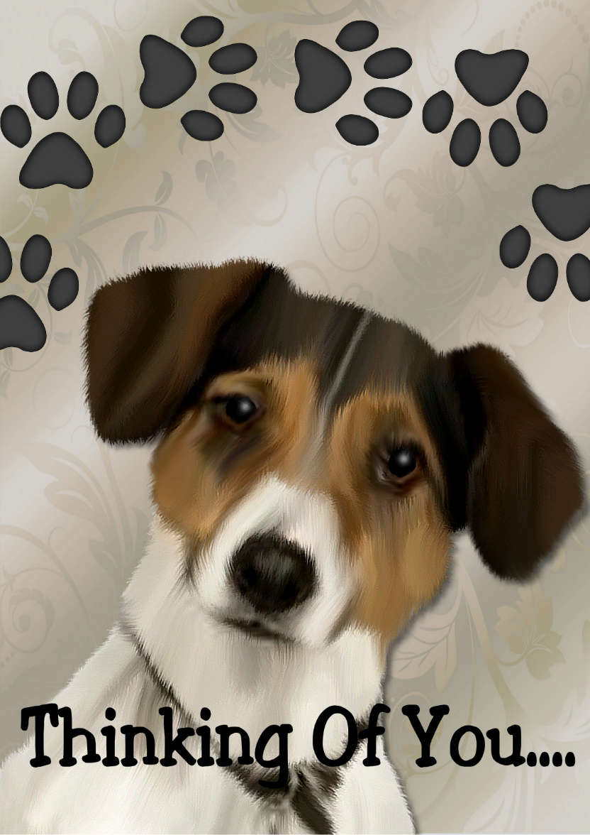 Thinking of You Puppy - card made with Crafty Bob's Card Creator