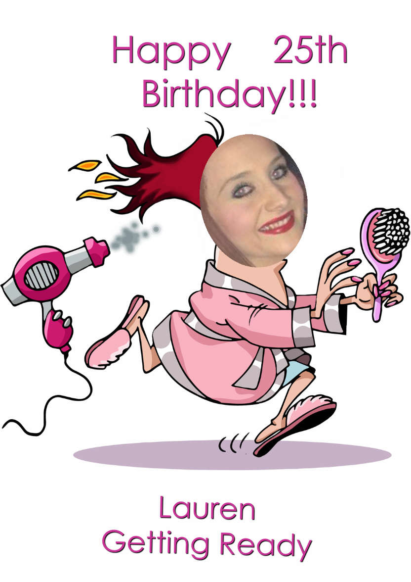 Bad Hair Day Humorous Aperture Card Front - card made with Crafty Bob's Card Creator