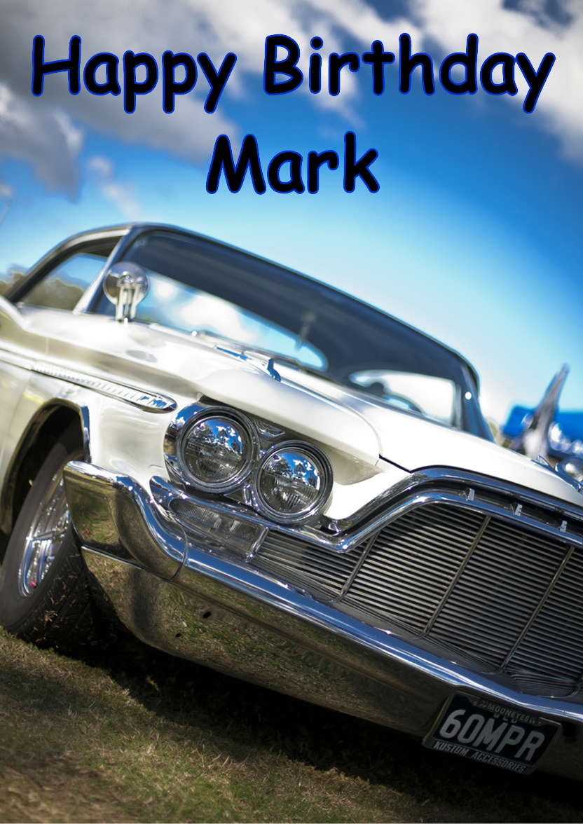 Classic Car Card - card made with Crafty Bob's Card Creator