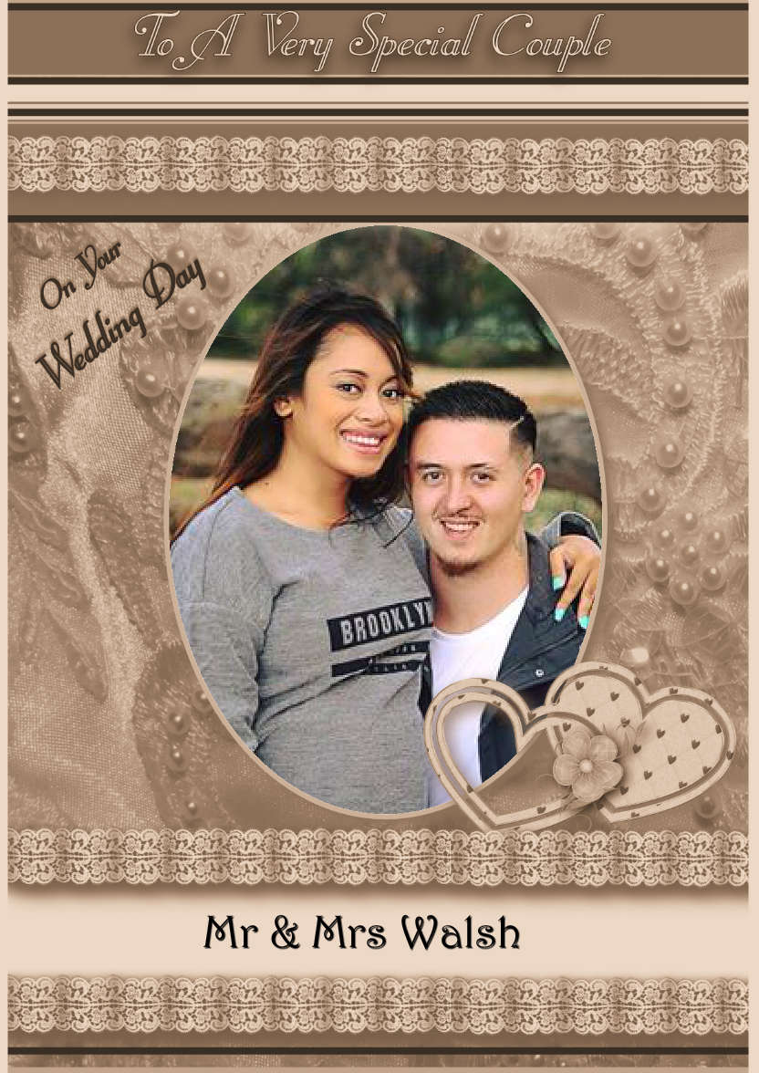 On Your Wedding Day - card made with Crafty Bob's Card Creator