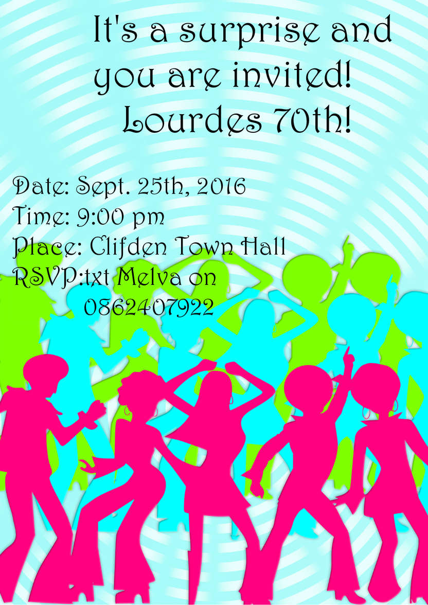 It's Party Time Invitation - card made with Crafty Bob's Card Creator