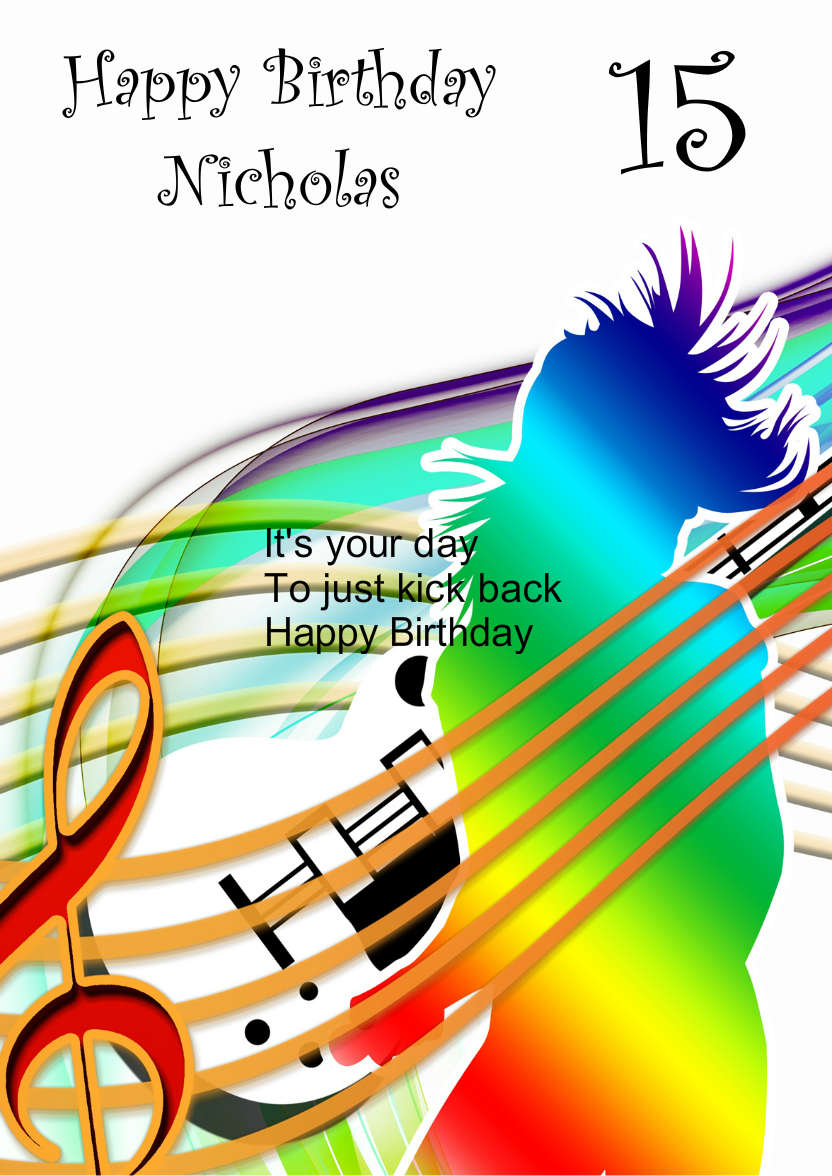 Feel the Music - card made with Crafty Bob's Card Creator