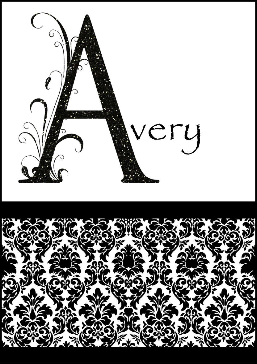 Damask Monogram Letter a Card - card made with Crafty Bob's Card Creator