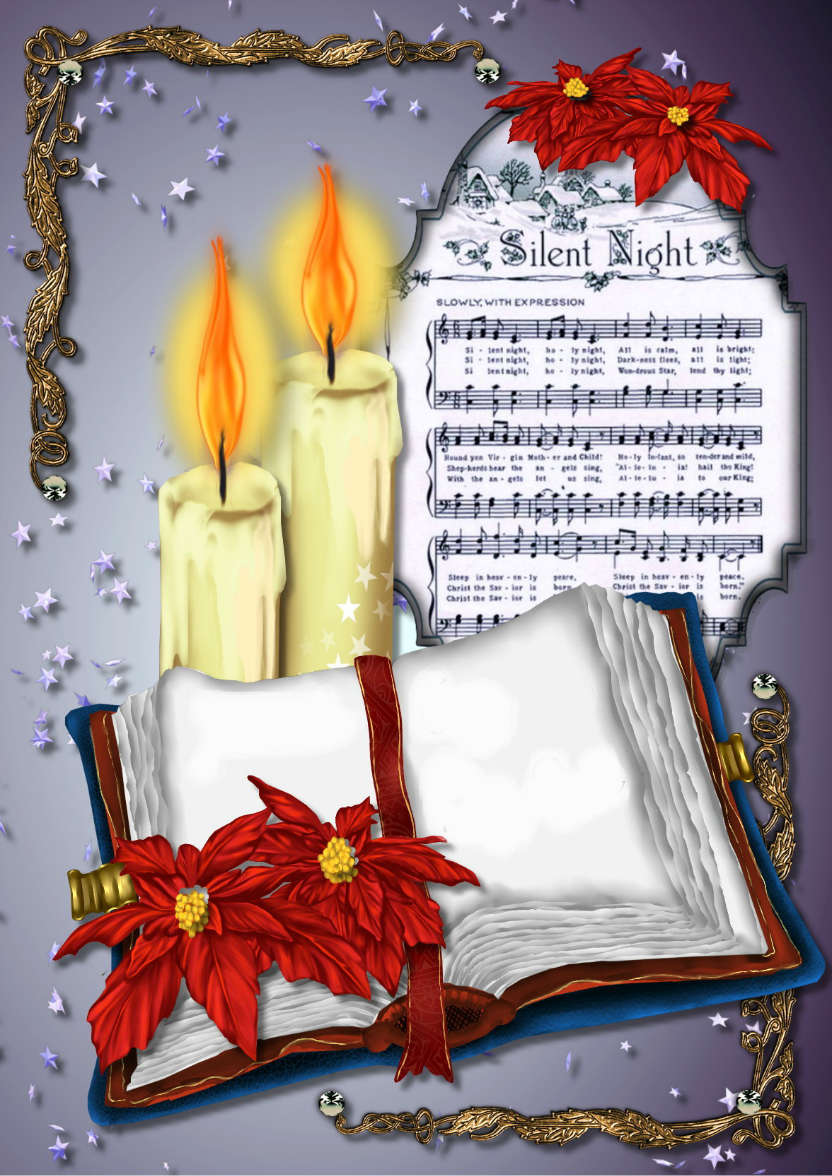 Merry Christmas Book - card made with Crafty Bob's Card Creator