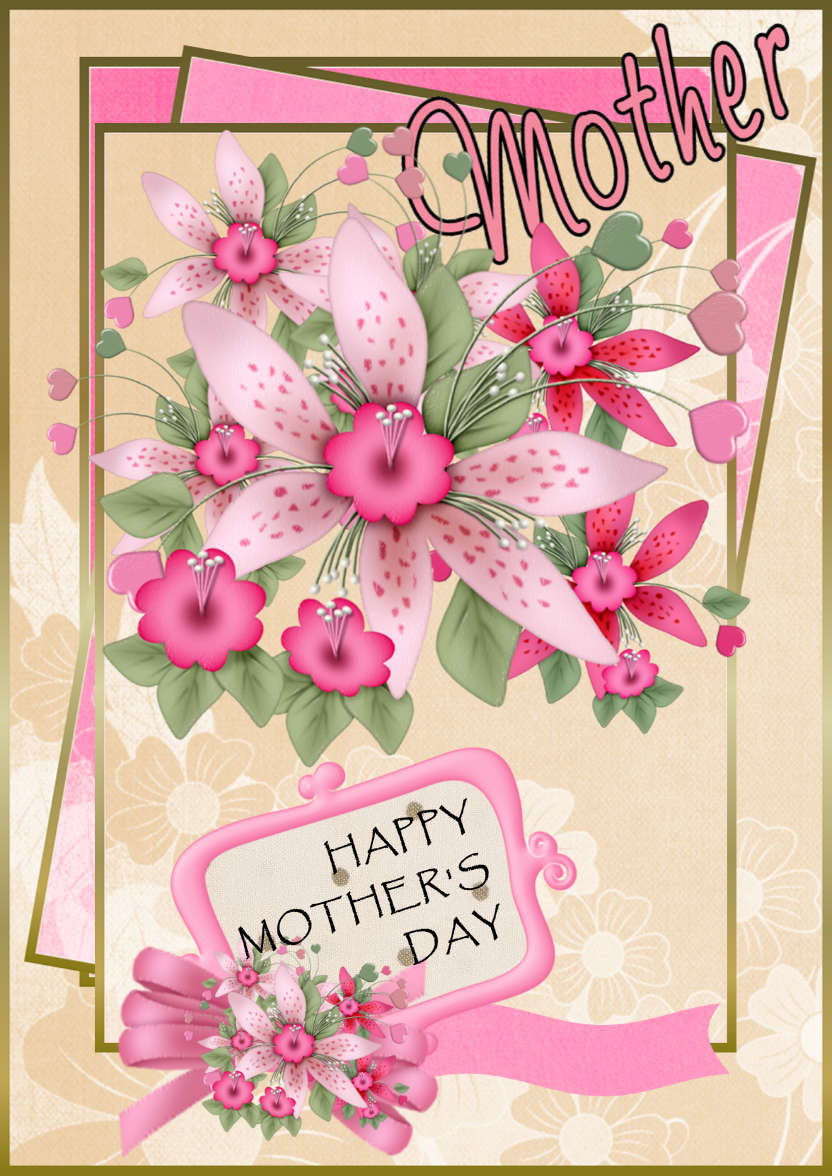 On Mother's Day - card made with Crafty Bob's Card Creator