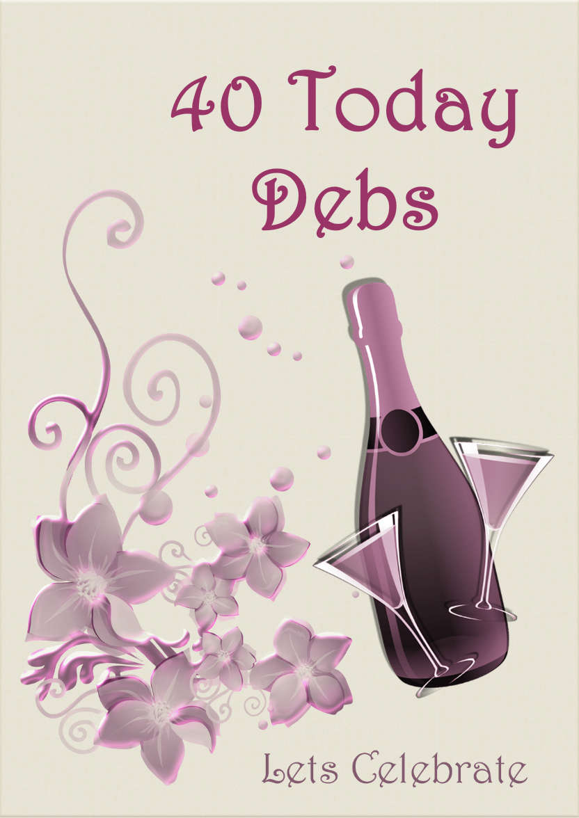 Champagne and Flowers - card made with Crafty Bob's Card Creator