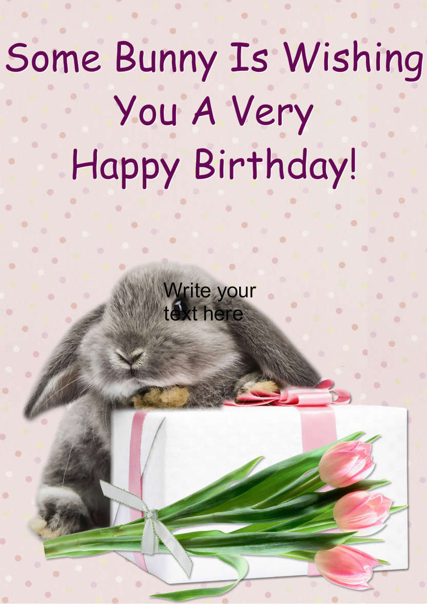 Some Bunny Birthday - card made with Crafty Bob's Card Creator