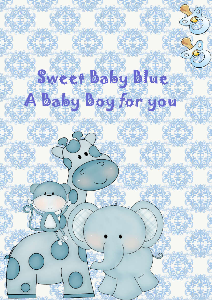 New Baby Boy - card made with Crafty Bob's Card Creator