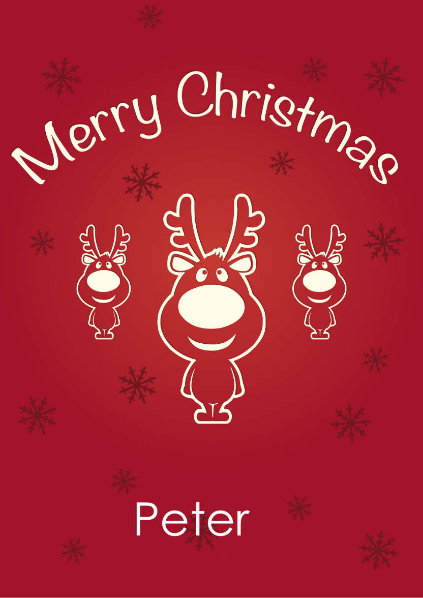 Smiling Reindeer - card made with Crafty Bob's Card Creator