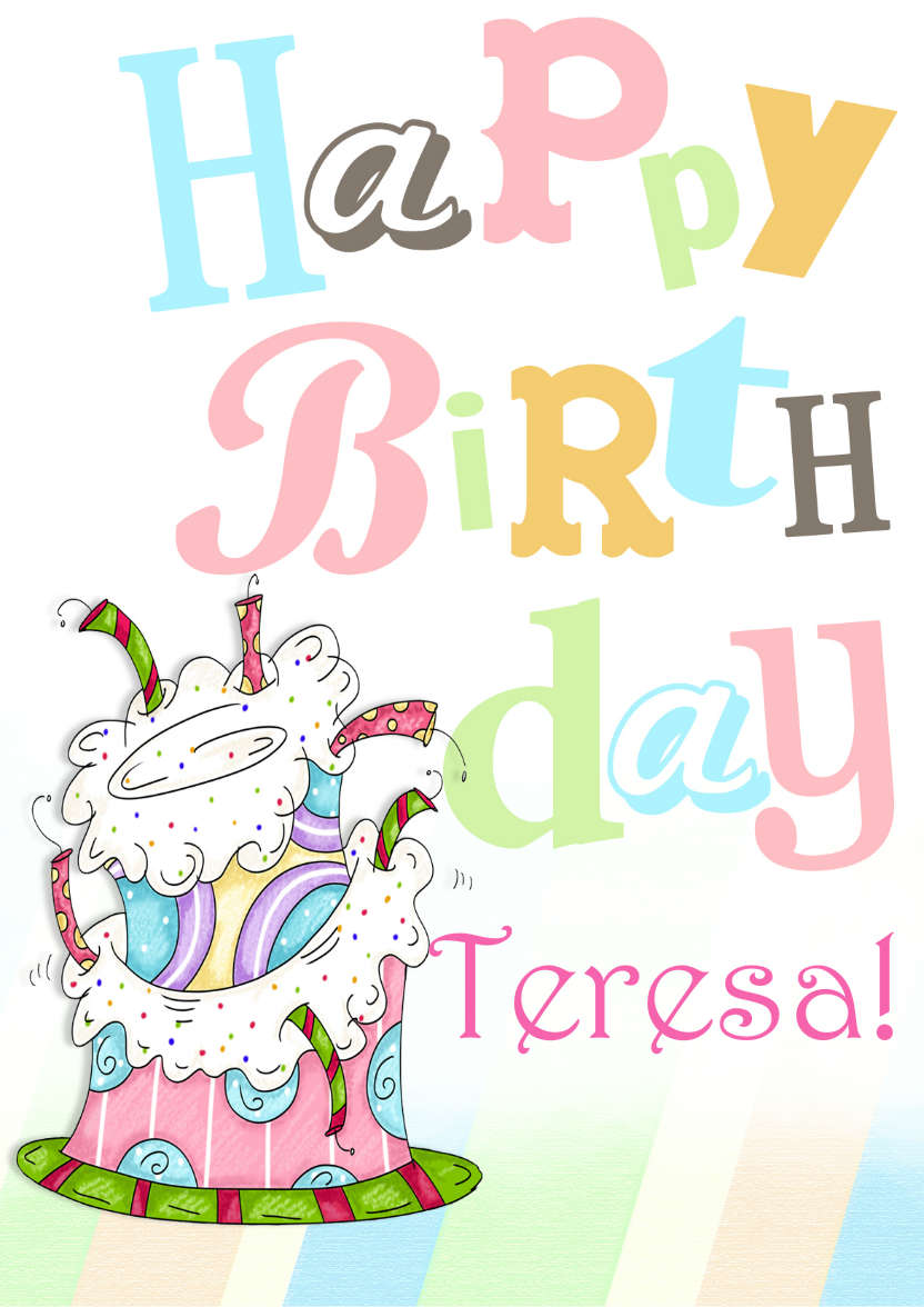 Funky Birthday Cake Card - card made with Crafty Bob's Card Creator